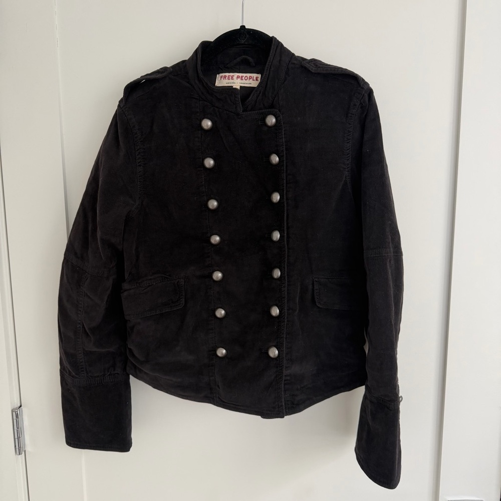 Free People Lotty Velvet Military Jacket - Picture 5 of 9